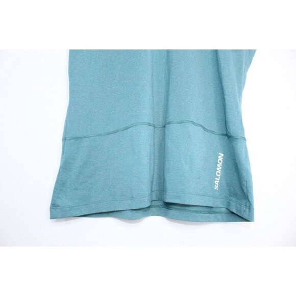 Soloman Activewear SS Shirt L Blue Green Outdoor Hiking Workout Lightweight - Picture 2 of 7